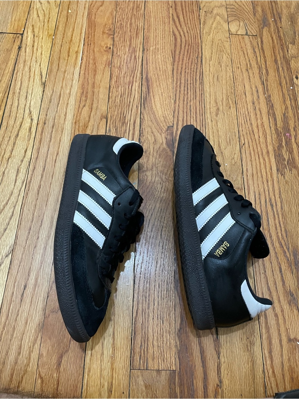 adidas Black Sneakers with White Stripes